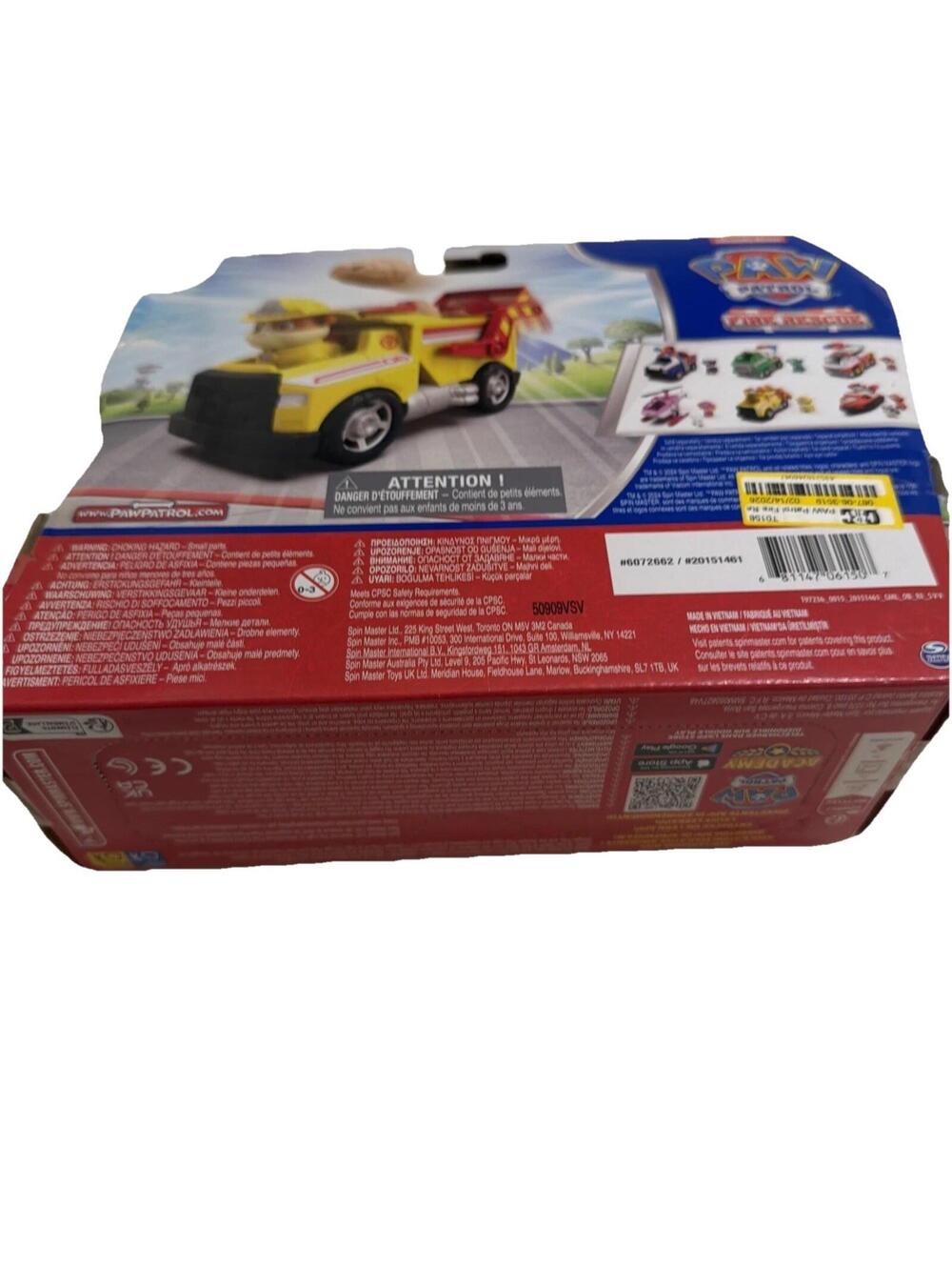 PAW Patrol Fire Rescue Rubble Brand New In Box - Picture 3 of 3